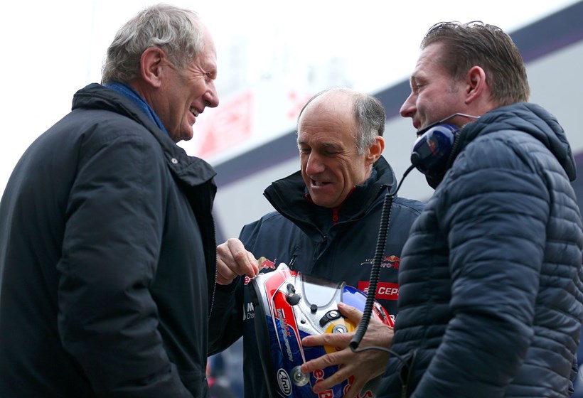 Helmut Marko Franz Tost Jos Verstappen