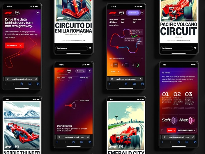 F1 Amazon Web Services εφαρμογή για σχεδιασμό πίστας