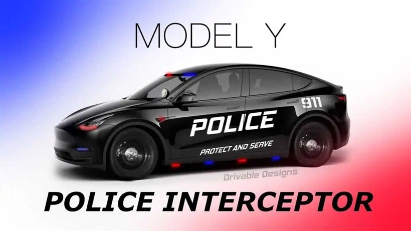 Tesla Model Y Police Car