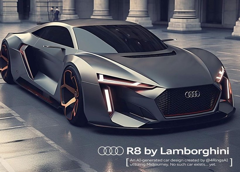 Audi R8 Lamborghini AI Image 4rings