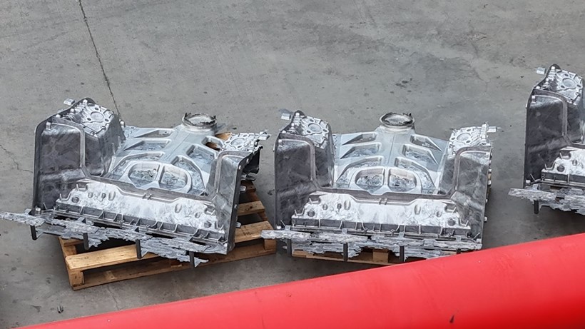 Tesla Cybercab castings