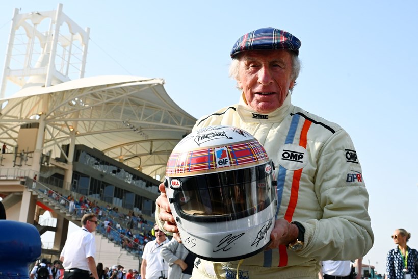 Sir Jackie Stewart κράνος με υπογραφή Schumacher