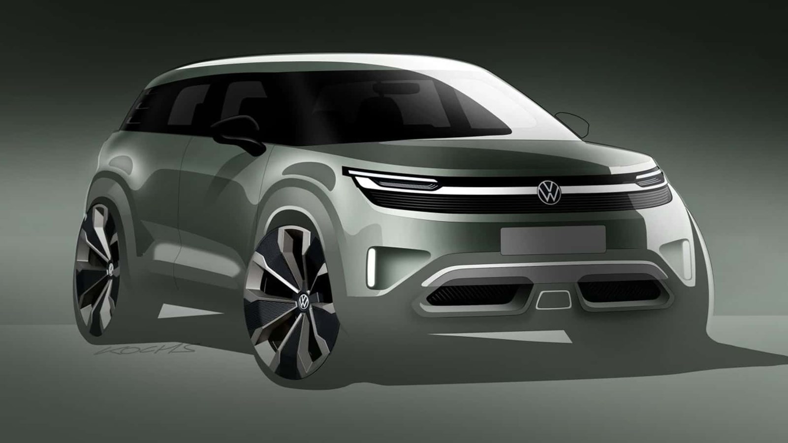 VW electric SUV teaser