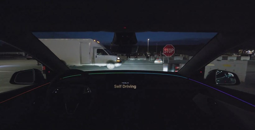 Tesla FSD Unsupervised Gigafactory Texas