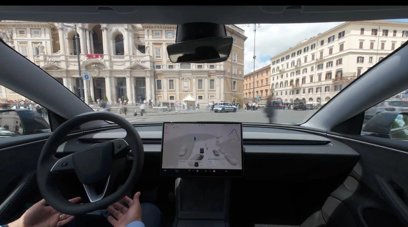 Tesla FSD in Rome