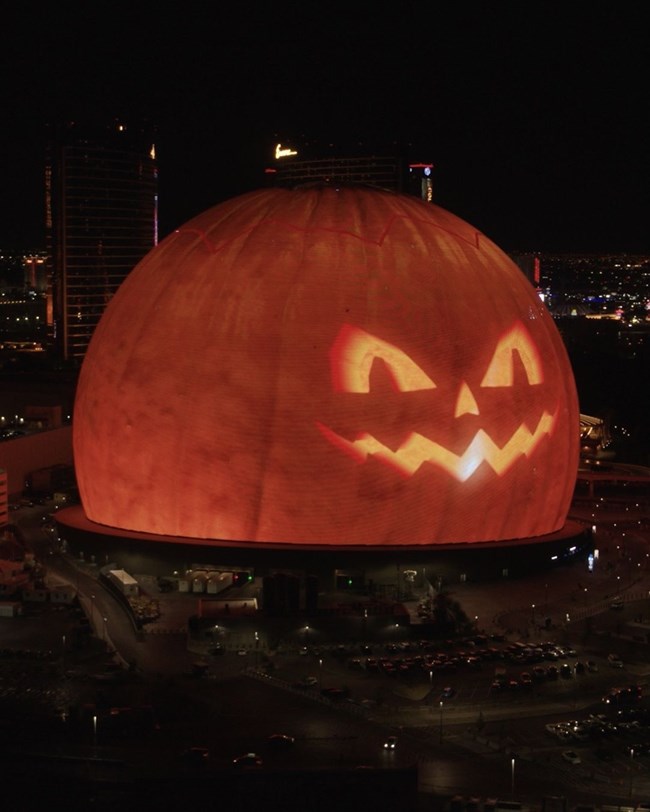Las Vegas Sphere halloween