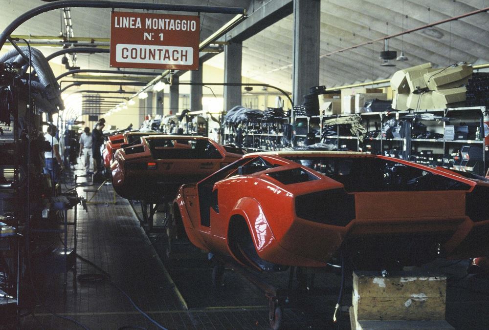 Lamborghini Countach γραμμη παραγωγής