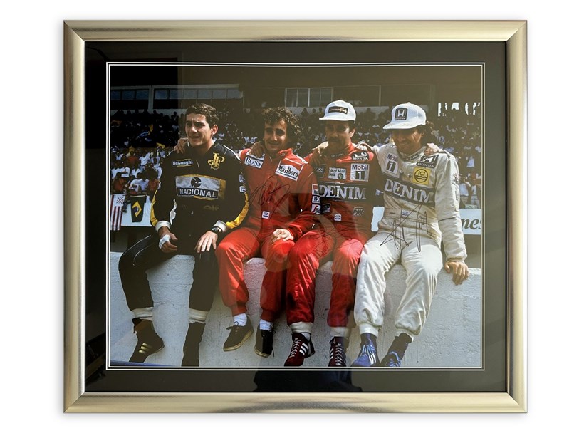 F1 φωτογραφία με Ayrton Senna, Alain Prost, Nigel Mansell και Nelson Piquet σε δημοπρασία
