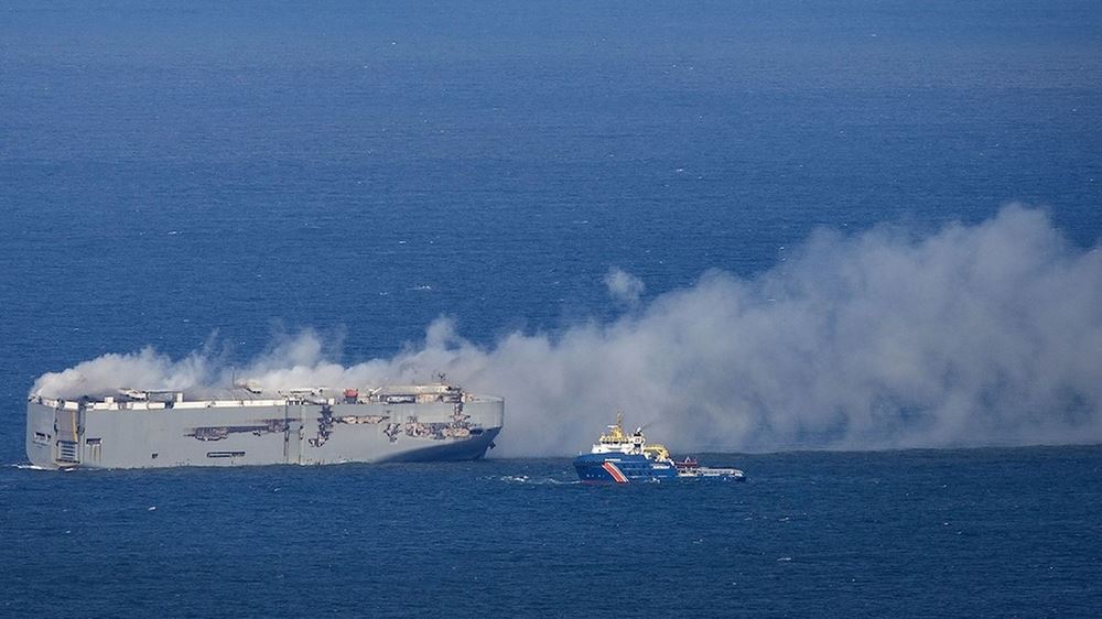 Cargo ship fire