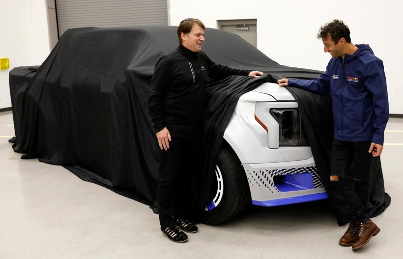Jim Farley Daniel Ricciardo Ford F-150 Lightning