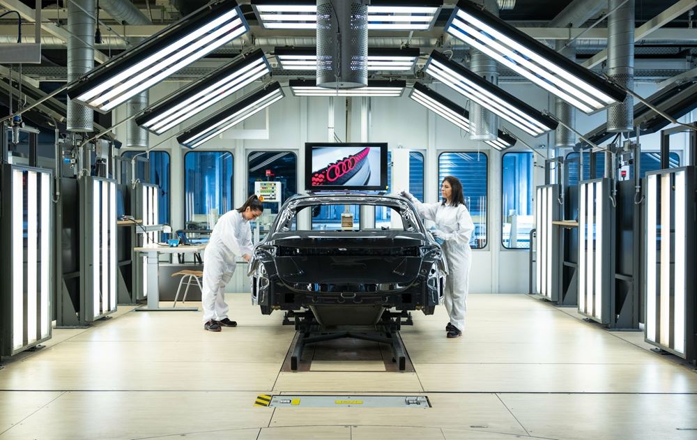 Audi A5 γραμμή παραγωγής στο εργοστάσιο του Neckarsulm