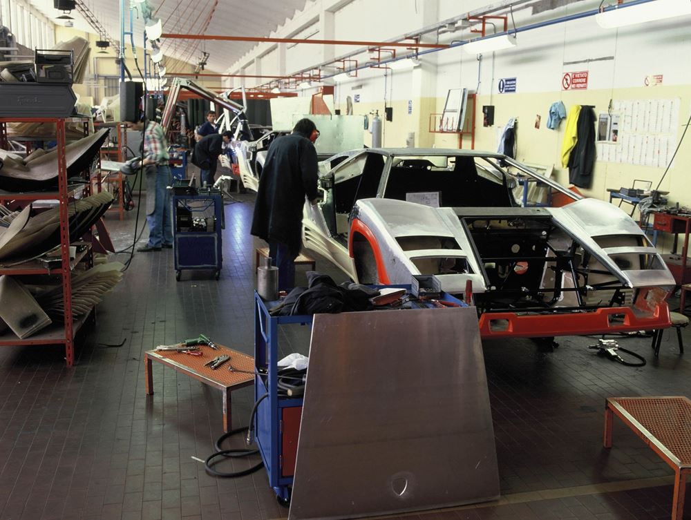 Lamborghini Countach γραμμη παραγωγής