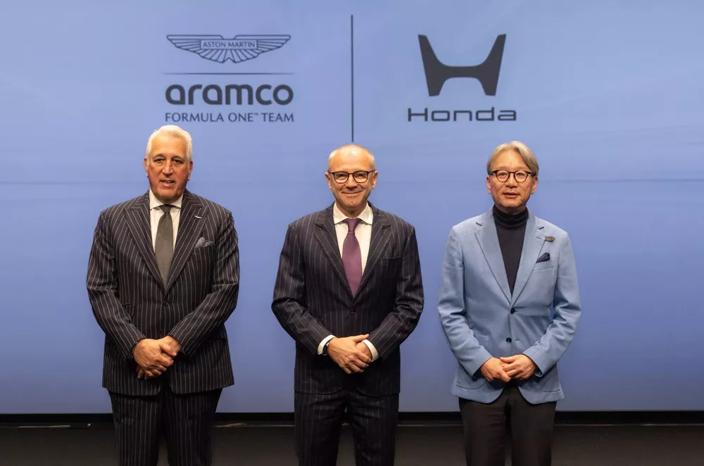 F1 2026 Lawrence Stroll-Stefano Domenicali-Toshihiro Mibe Ceo Honda