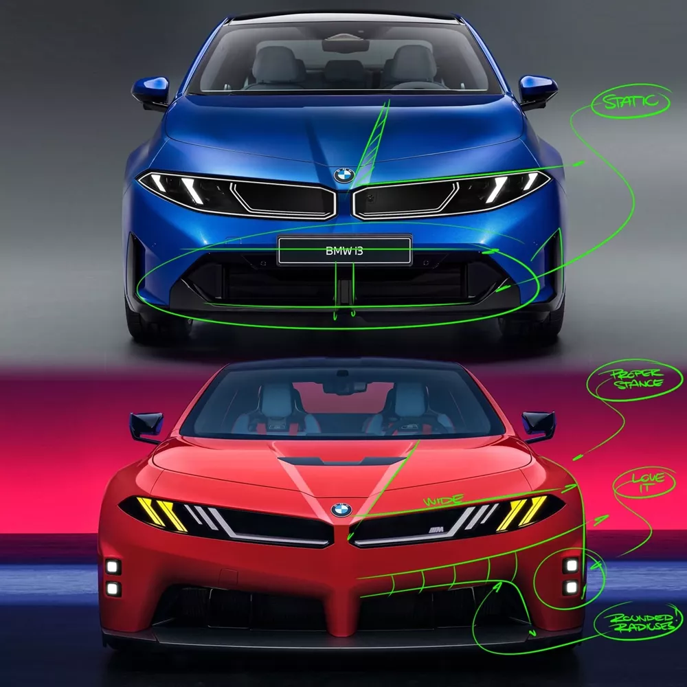 BMW M3 ηλεκτρική και i3 διαφορές σχεδίασης