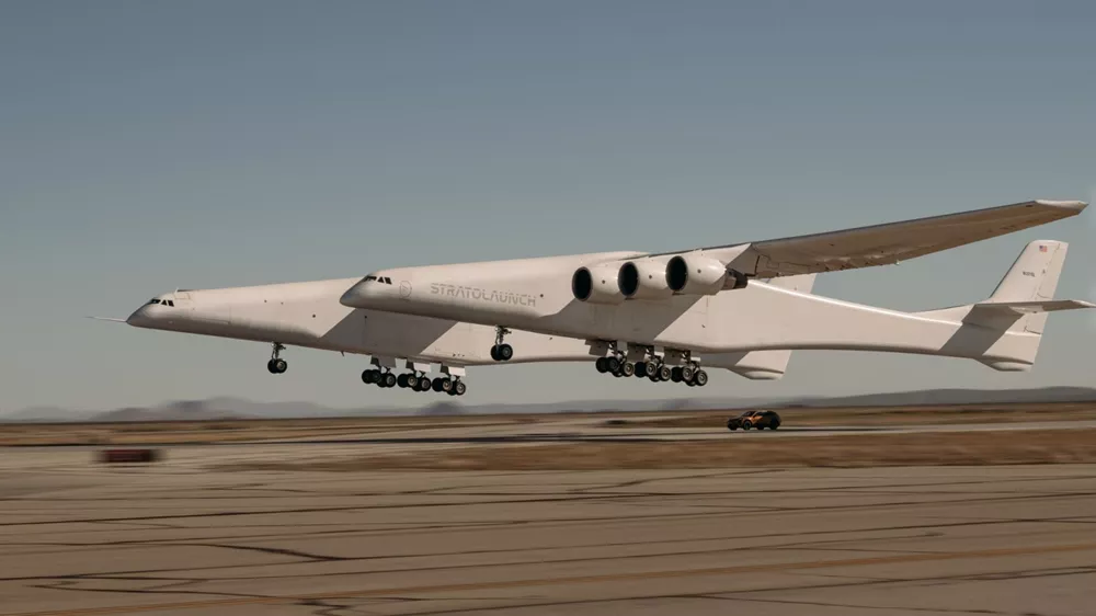 Porsche Cayenne Stratolaunch αεροπλάνο