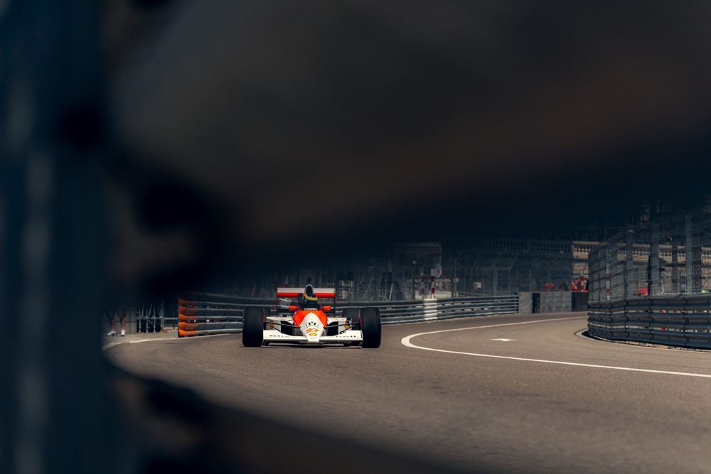 Ayrton Senna παρέλαση Monaco Grand Prix ιστορικών μονοθεσίων