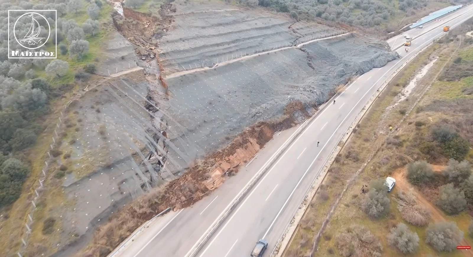 Ιονία Οδός κατολίσθηση