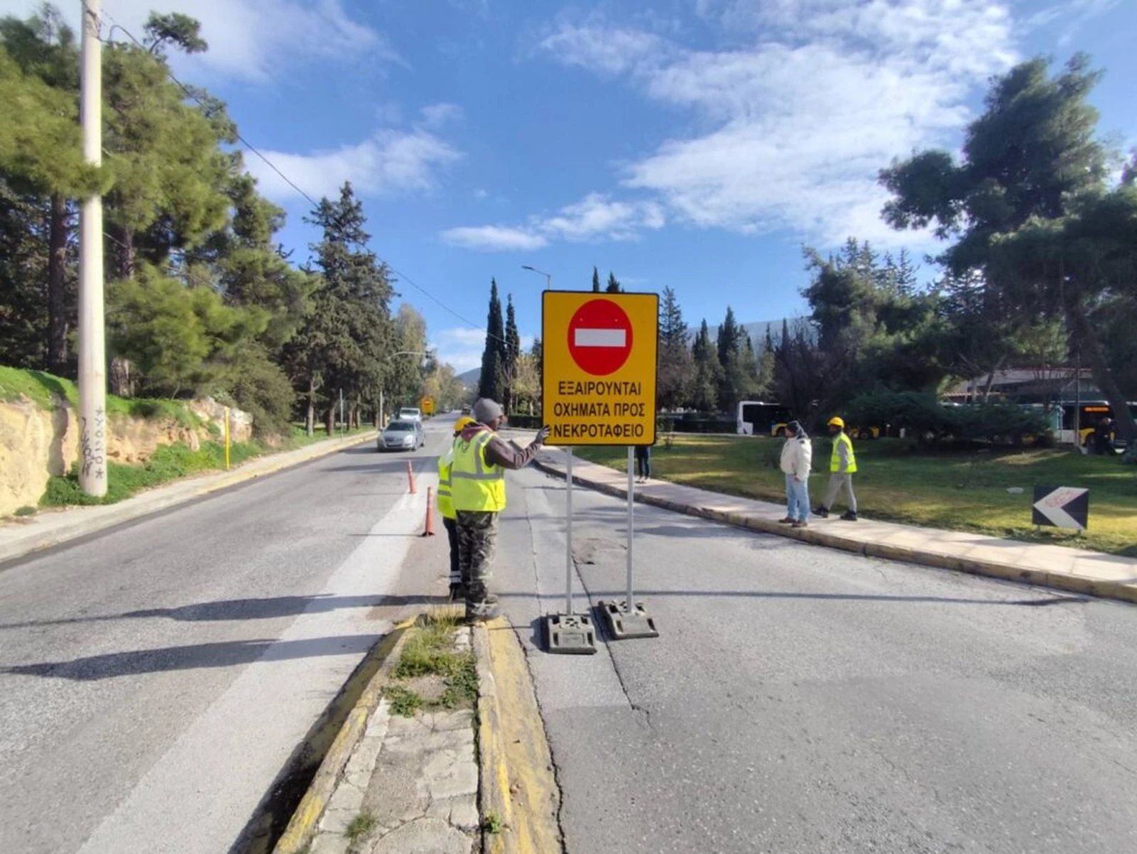 Καισαριανή οδός Καραμολέγκου οδικά έργα κυκλοφοριακές ρυθμίσεις