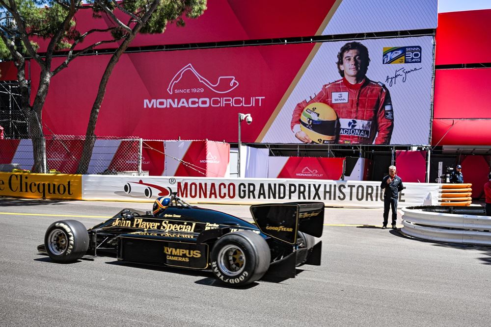 Ayrton Senna παρέλαση Monaco Grand Prix ιστορικών μονοθεσίων