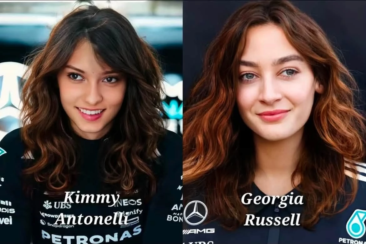 Kimi Antonelli και George Hamilton ως γυναίκες