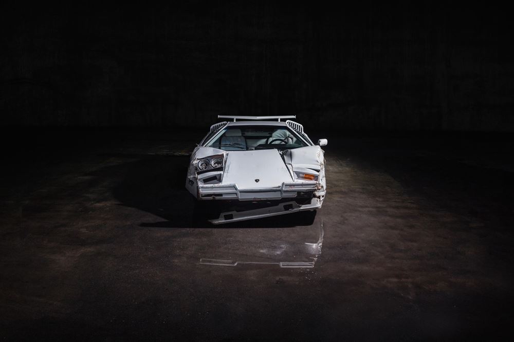Lamborghini Countach Λύκος της Wall Street τρακαρισμένη