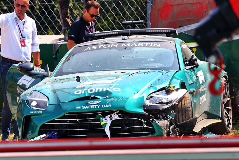 F1 Aston Martin Αυτοκίνητο Ασφαλείας ατύχημα Monza