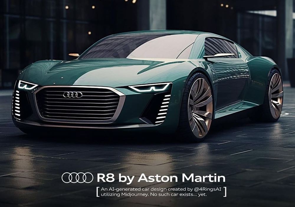 Audi R8 Aston Martin AI Image 4rings