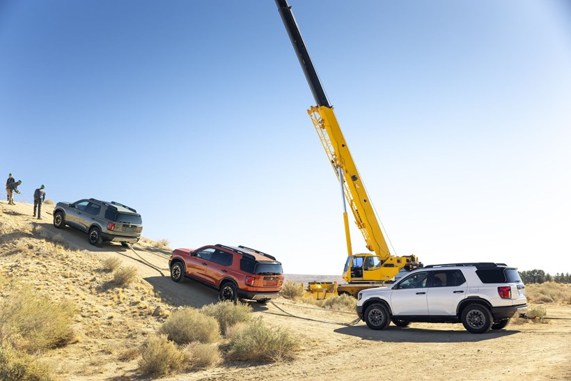 Honda Passport πείραμα με γερανό