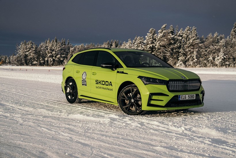 Skoda Enyaq RS iV Ice Drift Record