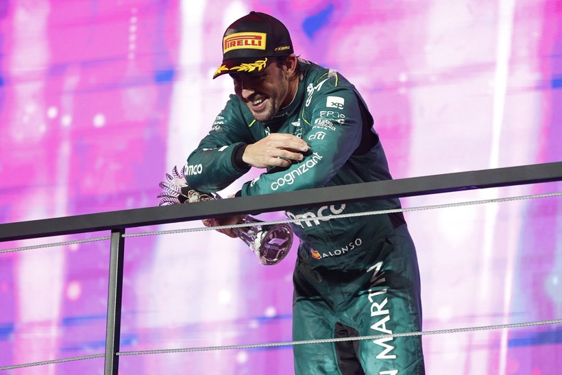 F1 Saudi Arabia Alonso Podium