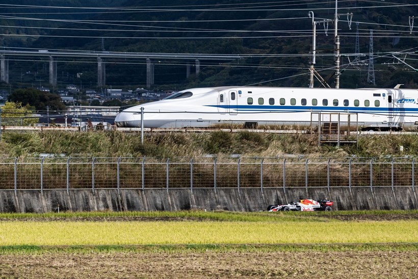 Red Bull F1 Shinkansen Train Japan