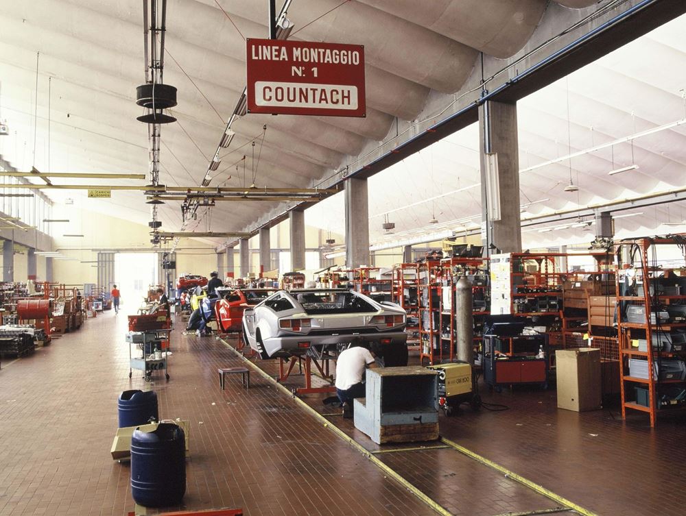 Lamborghini Countach γραμμη παραγωγής