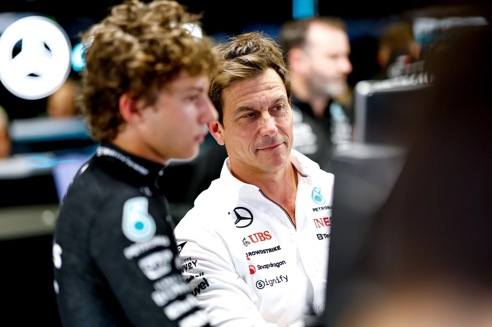 Mercedes F1 Andrea Kimi Antonelli Toto Wolff