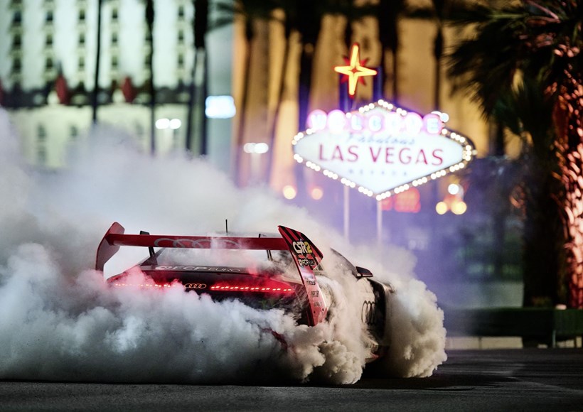 Ken Block ELECTRIKHANA Las Vegas Audi S1 HOONITRON