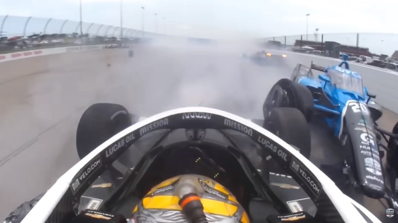 Indycar ατύχημα Sting Ray Robb