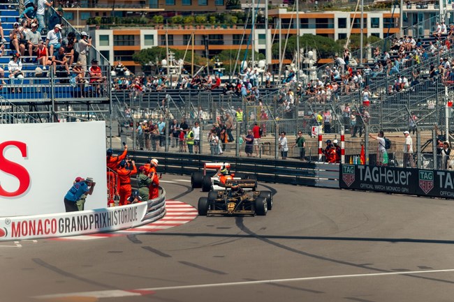 Ayrton Senna παρέλαση Monaco Grand Prix ιστορικών μονοθεσίων