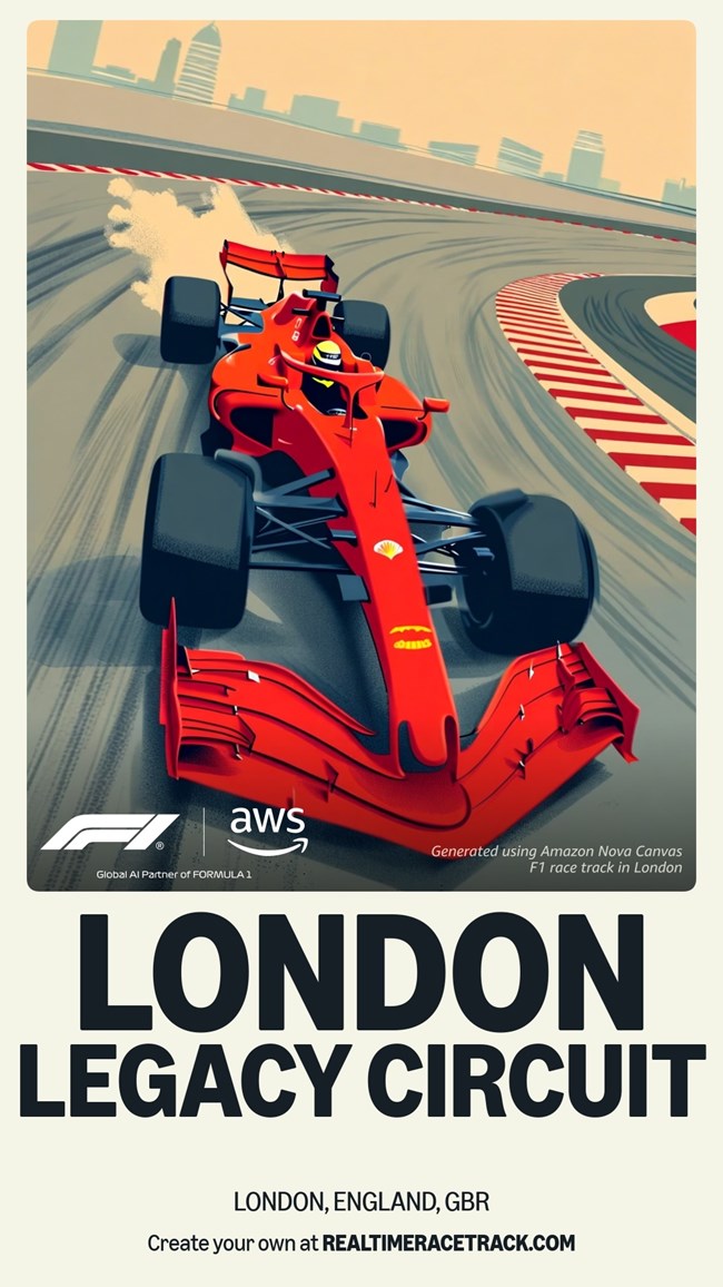 F1 Amazon AWS εφαρμογή για σχεδιασμό πίστας