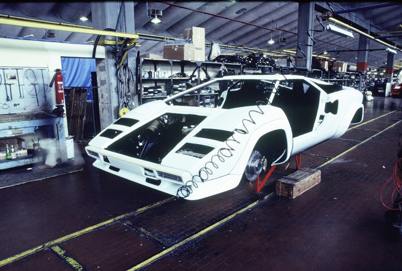 Lamborghini Countach γραμμη παραγωγής