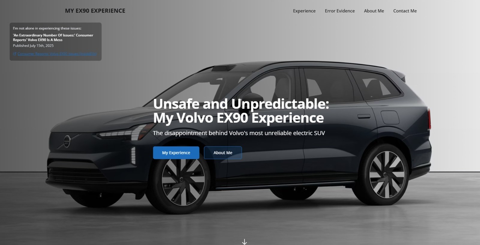 Volvo EX90 βλάβες