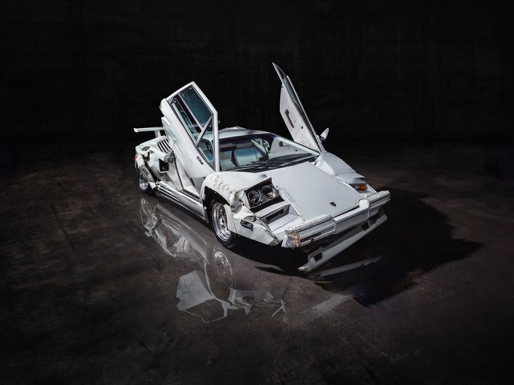 Lamborghini Countach Λύκος της Wall Street τρακαρισμένη