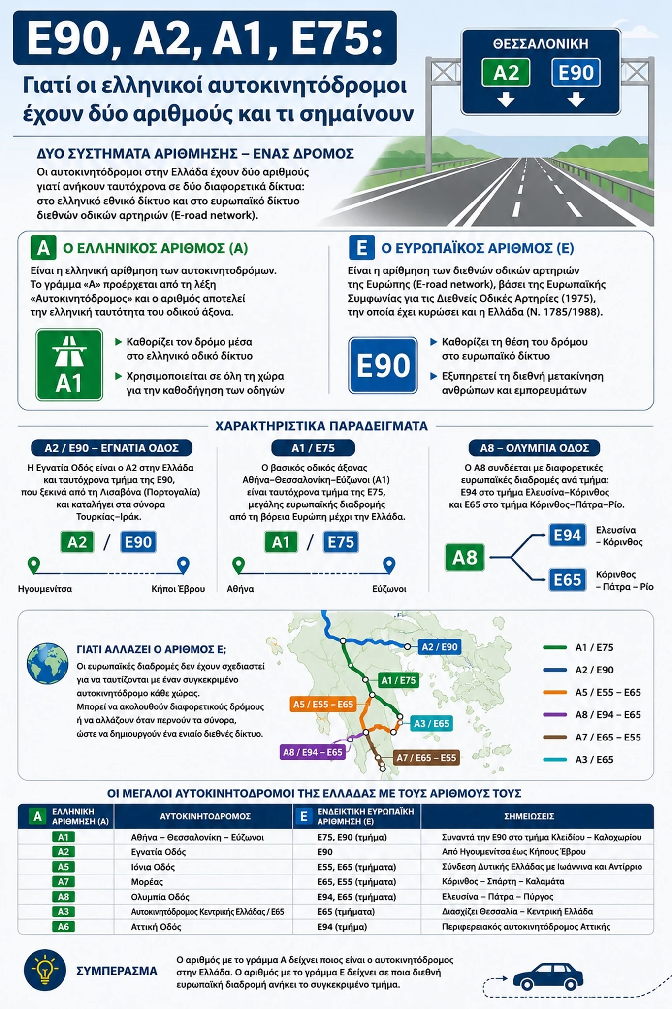 Αυτοκινητοδρόμοι Ελλάδα Infographic