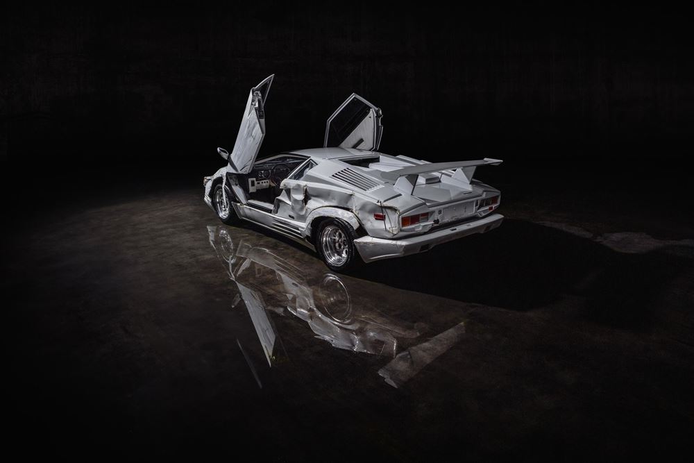 Lamborghini Countach Λύκος της Wall Street τρακαρισμένη