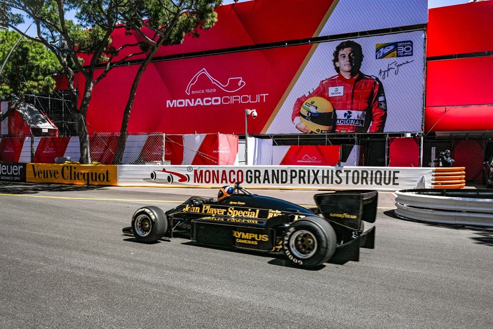 Ayrton Senna παρέλαση Monaco Grand Prix ιστορικών μονοθεσίων