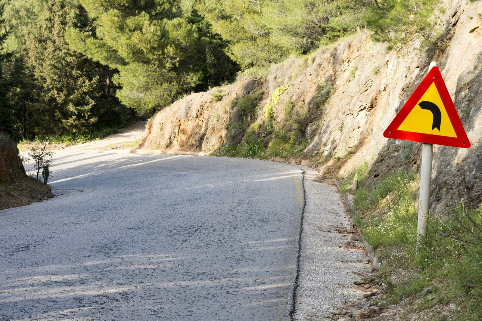 Πνακίδα κυκλοφορίας Ελλάδα επικίνδυνη στροφή