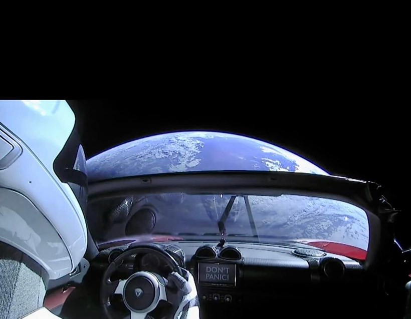 Tesla Roadster Space