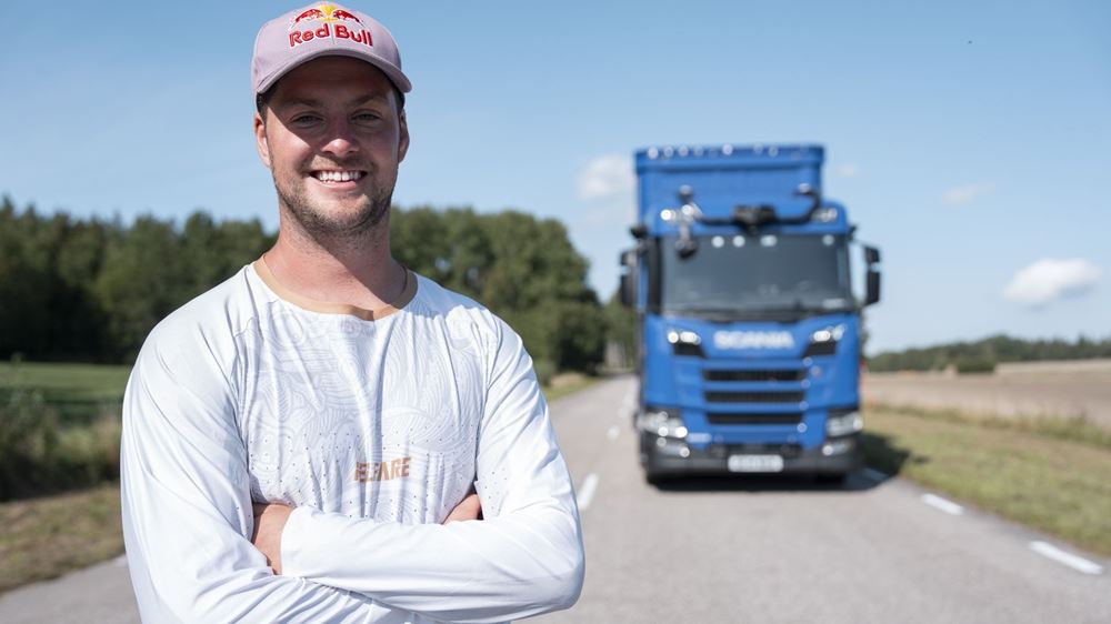 Red Bull ποδήλατο Scania Αυτόνομα φορτηγά