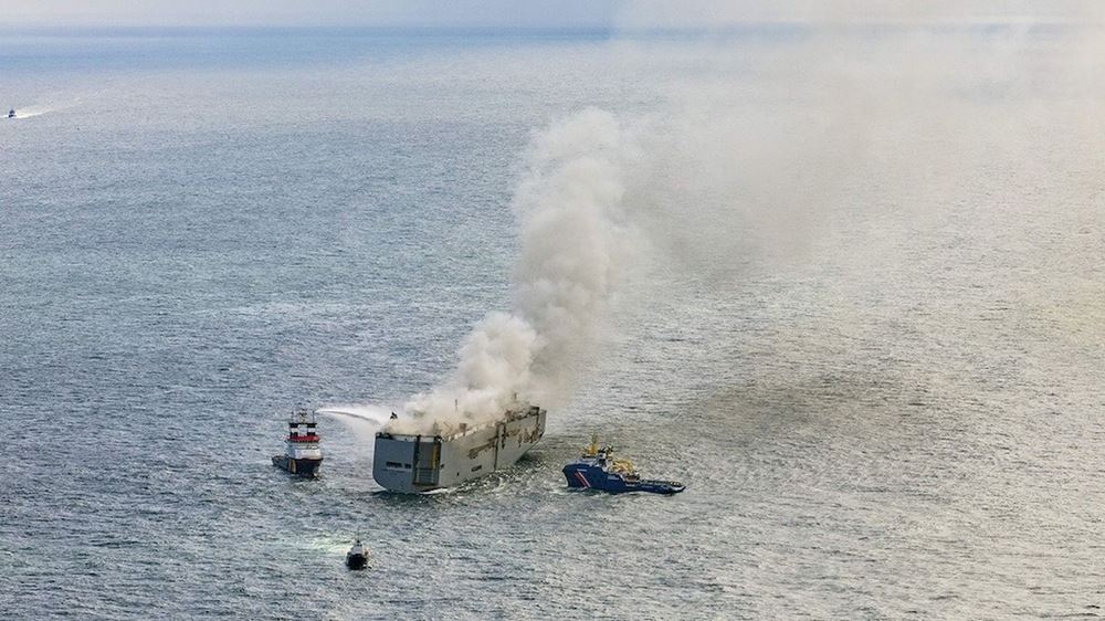 Cargo ship fire