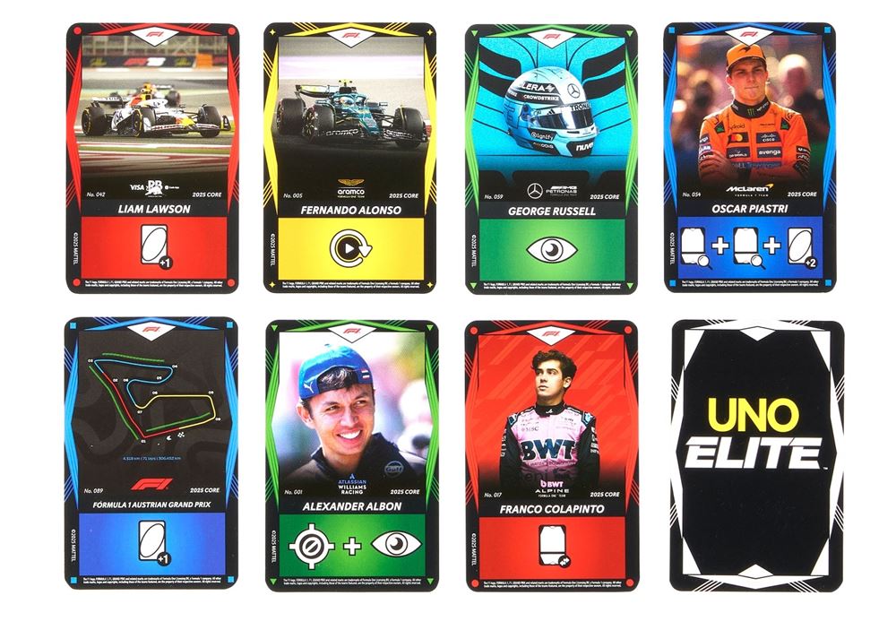 F1 UNO Elite επιτραπέζιο παιχνίδι καρτών