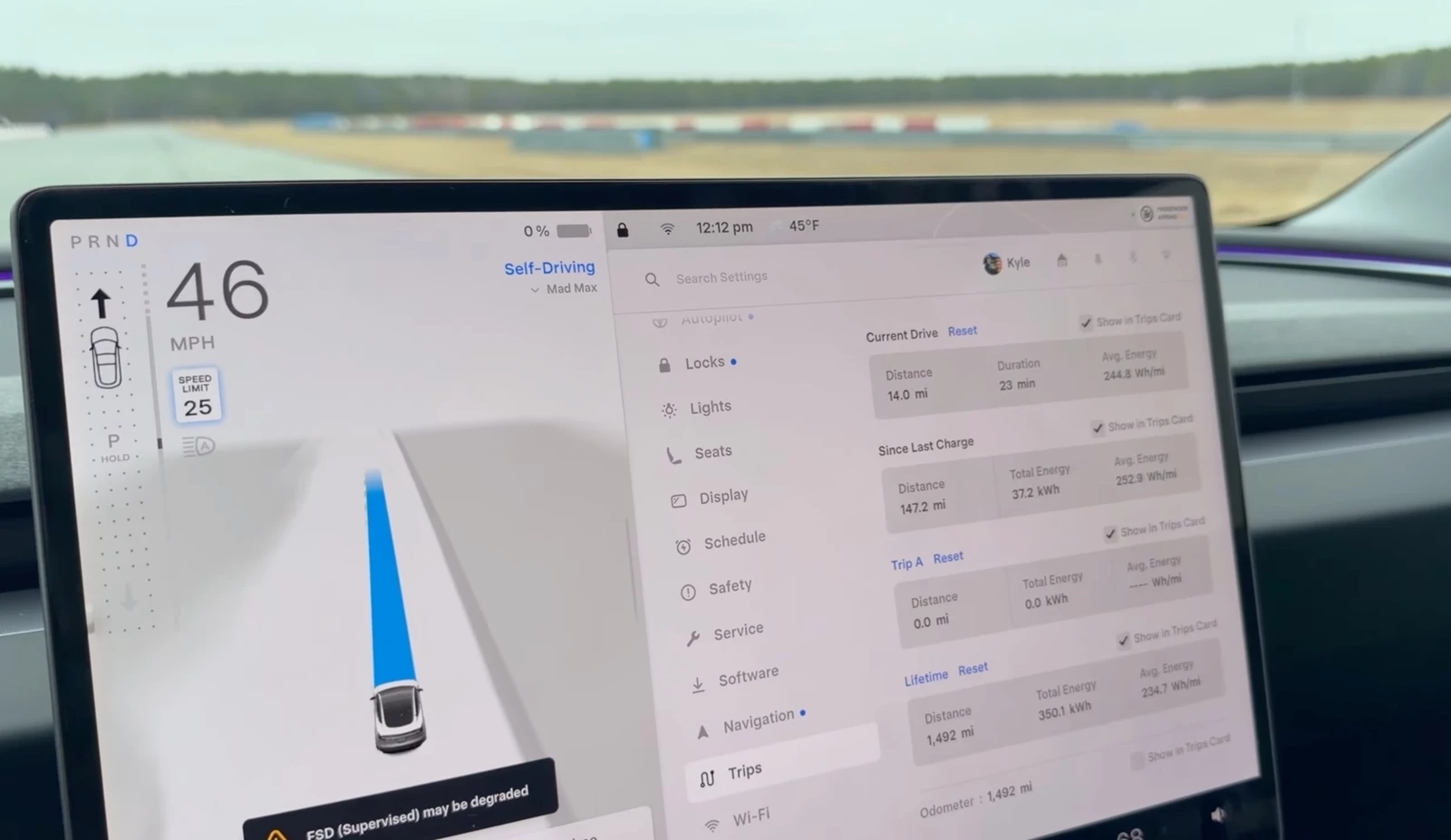 Tesla Model 3 range test