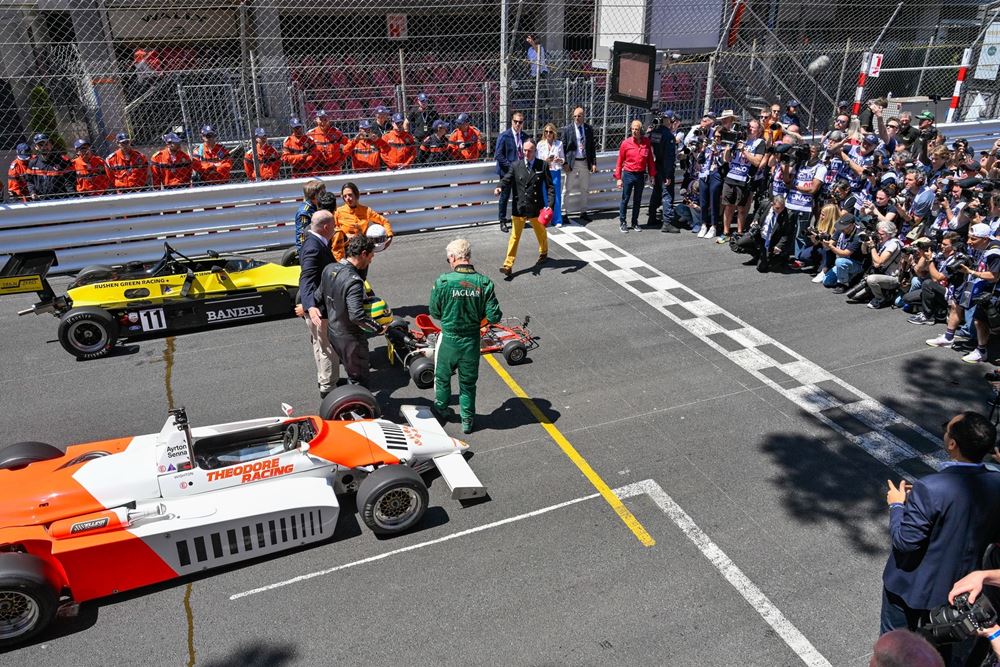 Ayrton Senna παρέλαση Monaco Grand Prix ιστορικών μονοθεσίων